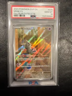 PSA 10 Mimikyu 075 Sv: Scarlet & Violet ETB Promo Cards Holo - Image 1