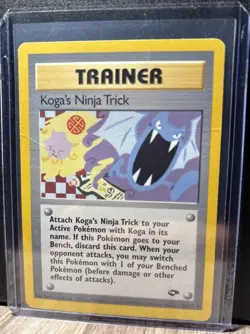 Pokemon Unlimited Card Koga's Ninja Trick Gym Challenge Trainer 115/132 - Image 1