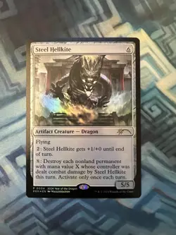 MTG Foil Steel Hellkite NM Unplayed Year of the Dragon 2024 Showdown Promo - Image 1