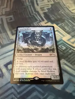 MTG Foil Steel Hellkite NM Unplayed Year of the Dragon 2024 Showdown Promo - Image 2