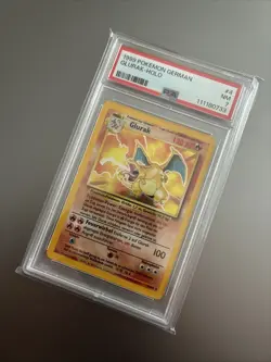 Glurak #4 Base Set 1999 PSA 7 Near Mint Pokemon Holo Deutsch - Image 1