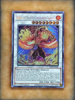 Yugioh Zoroa, the Magistus Conflagrant Calamity BODE-EN045 Secret Rare 1st NM - Image 1