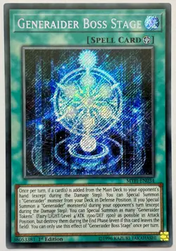 MYFI-EN034 Generaider Boss Stage - Secret Rare 1st Edition Lightly Played - Image 1