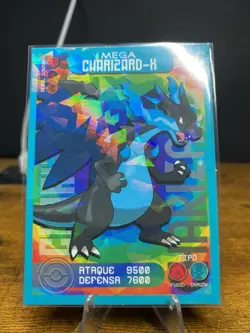 Mega Charizard X Pokemon Peru Cracked Ice Non-TCG Card - Image 1