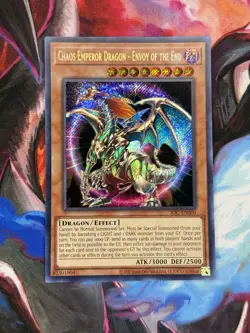 Yu-Gi-Oh! Card TCG Emperor Dragon Envoy of the End IOC-000 Secret Rare Unlimited - Image 1