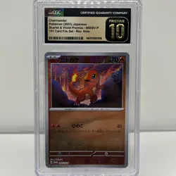 Pokemon Charmander #060/SV-P Japanese Promo Rev. Holo Card CGC Pristine 10 - Image 1