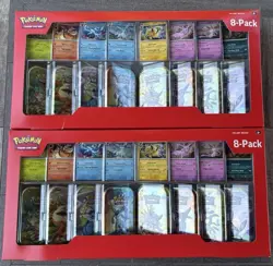 Lot of Two (2) Pokemon Prismatic Evolutions 8 Mini-Tins with Promo Cards Costco - Image 1
