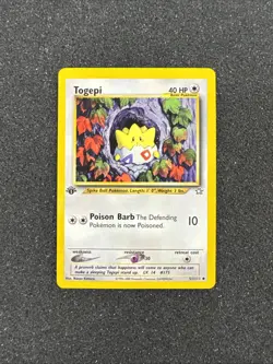 Togepi 51/111 1st Edition Neo Genesis Set WOTC Vintage Pokemon Card 2000 NM - Image 1