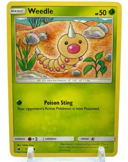 Pokemon Sun & Moon Crimson Invasion 1/111 Weedle 4X Mint/NM 4 Cards Playset X4 - Image 2