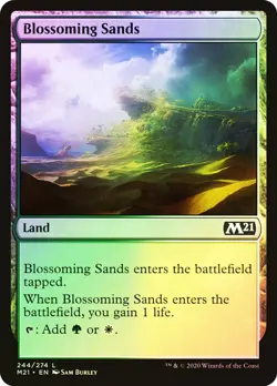 MTG Blossoming Sands FOIL NM Core Set 2021 M21 Magic Gathering card - Image 1