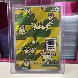 Illustration Rare Pidgey 207/197 Pokemon Card Obsidian Flames NM-MT 2023 - Image 1