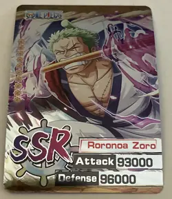 Roronoa Zoro SSR Holo Foil ONE PIECE Anime TCG CCG Collectible Card - Image 1