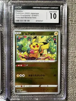 Pokemon Graded Slab 4 Card Lot (AGS & CGC) Charizard, Pikachu, Tangela - Image 5