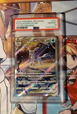 PSA 10 Glaceon Vstar SAR 217/172 s12a Vstar Universe Pokemon Card Japanese - Image 1
