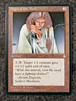Aegis of the Meek Ice Age Rare - MTG Magic the Gathering Card (DS3D1L3) - Image 1