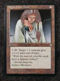 Aegis of the Meek Ice Age Rare - MTG Magic the Gathering Card (DS3D1L3) - Image 3