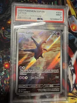 2024 Pokemon SSP En-Surging Sparks #203 Latios Card PSA 9 - Image 1
