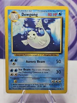Pokemon TCG Dewgong 25/102 Base Set Unlimited Uncommon Card - Image 1