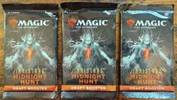 Magic (MtG), 3 factory sealed Innistrad: Midnight Hunt draft boosters - Image 1