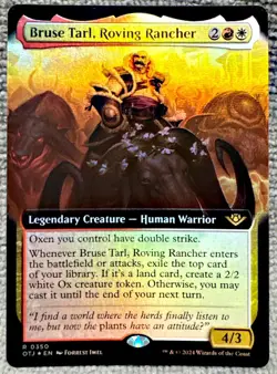 Bruse Tarl, Roving Rancher 350 Borderless Foil Outlaws of Thunder Junction MTG - Image 1