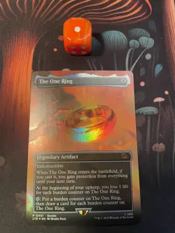 MTG Magic Lord of the Rings #451 The One Ring Mythic Rare Borderless Foil (B) - Image 3