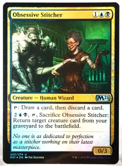 MTG M21 Core Set OBSESSIVE STICHTER Foil #223/274, See Pics/Description! - Image 1