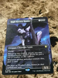 HIGH-SOCIETY HUNTER Magic the Gathering MTG Foundations Borderless - Image 1