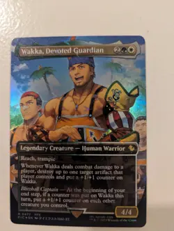 Wakka, Devoted Guardian Borderless Chocobo Track FOIL MTG Final Fantasy - Image 1