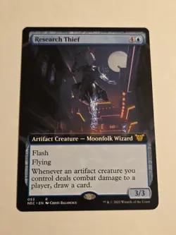 Research Thief (Extended Art) X1 NEC MTG Commander: Kamigawa: Neon Dynasty - Image 1