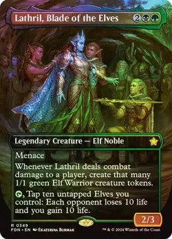 MTG FOIL Lathril, Blade of the Elves Borderless - Foundations #349 - Image 1