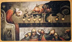 FEAST OF SUCCESSION - Seb McKinnon signed playmat - Rare Kickstarter MTG - Image 1