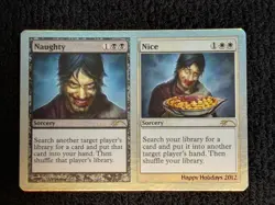 MTG Magic The Gathering Naughty / Nice WOTC 2012 Holiday Promo - Near Mint - Image 1