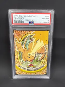 2000 Topps Pokemon TV Dragonite 149 PSA 8 - Image 1