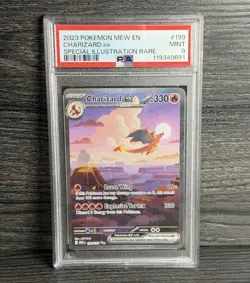 2023 POKEMON MEW EN 151 SPECIAL ILLUSTRATION RARE #199 CHARIZARD EX PSA 9 🔥 - Image 1