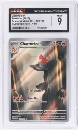 2023 Pokemon Scarlet and Violet 151 Charmeleon Illustration Rare #169 CGC 9 - Image 1