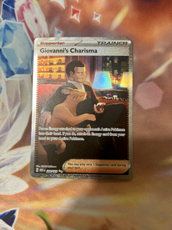 Pokemon TCG - Giovanni's Charisma 204/165 151 Special Illustration Rare NM - Image 1