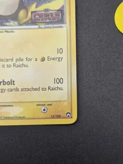 Pokemon TCG 2007 Raichu 12/108 Power Keepers Reverse Holo -Stamped -B - Image 5