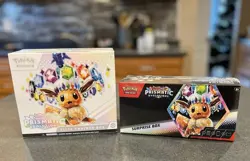 Pokemon TCG Scarlet Violet Prismatic Evolutions ETB plus Surprise Box Sealed - Image 4