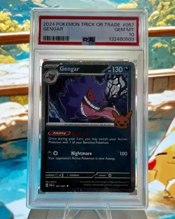 2024 POKEMON TRICK OR TRADE #057 GENGAR PSA 10 - Image 1