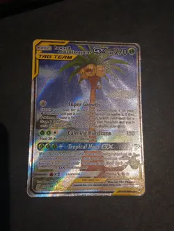Pokemon TCG Rowlet & Alolan Exeggutor Tag Team GX Unified Minds 215/236 NM - Image 3