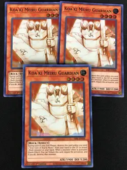 YUGIOH KOA'KI MEIRU GUARDIAN SESL-EN048 1ST SUPER RARE! X3 (NM) - Image 1