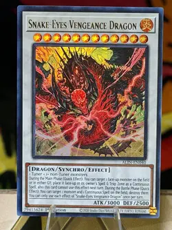 Yu-Gi-Oh! Snake-Eyes Vengeance Dragon Ultra Rare 1st Edition ALIN-EN040 MINT - Image 1