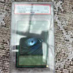 Yugioh DARK HOLE 1st Ed New Super Rare LOB-052 PSA 9 Mint wow BGS CGC Blue Eyes - Image 1