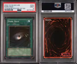 Yugioh DARK HOLE 1st Ed New Super Rare LOB-052 PSA 9 Mint wow BGS CGC Blue Eyes - Image 3