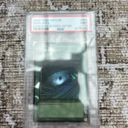 Yugioh DARK HOLE 1st Ed New Super Rare LOB-052 PSA 9 Mint wow BGS CGC Blue Eyes - Image 4