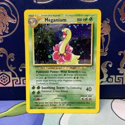 Pokemon TCG Meganium Neo Genesis Holo Rare Card 11/111 NM - Image 1