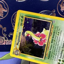 Pokemon TCG Meganium Neo Genesis Holo Rare Card 11/111 NM - Image 3