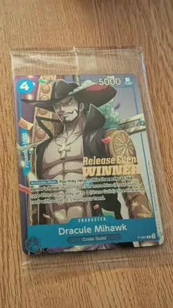 ONE PIECE ENGLISH CARD HOLO CARTE GAME RELEASE EVENT WINNER P-081 EN MINT SEALED - Image 1