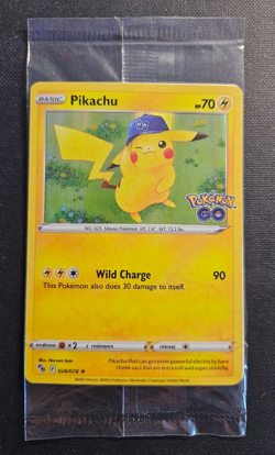 POKEMON PIKACHU 028/078 HOLO RARE POKEMON GO STORE PROMO CARD SEALED - Image 1