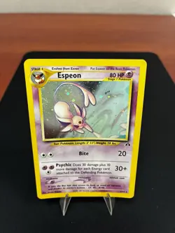 Espeon Neo Discovery TCG 1/75 Holo Unlimited Rare Card Pokemon English - Image 1